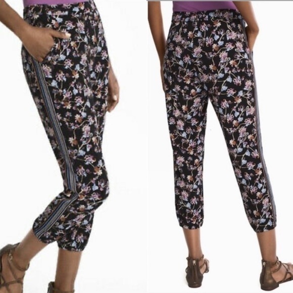 White House Black Market Floral Joggers - Picture 4 of 8